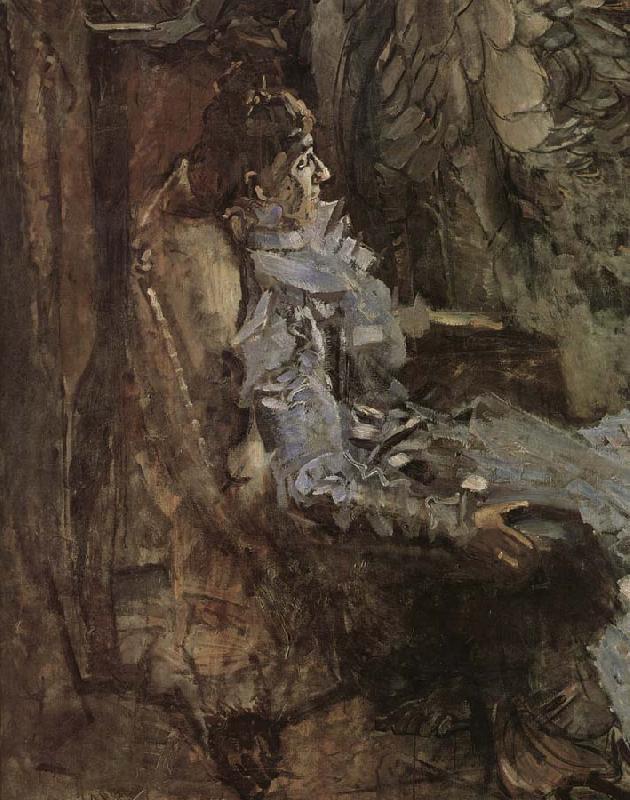 Lady in a Vilet dress,Portrait of the singer nadezhda zabela-Vrubel, Mikhail Vrubel